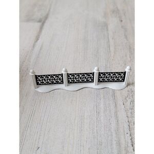 Dept 56 black fence snow village accessory Xmas